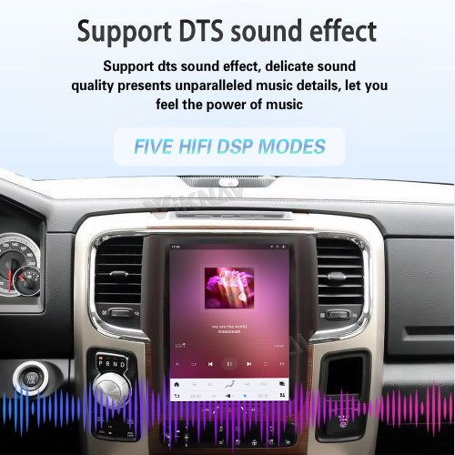 Viknav 10.5 Inch Touch Screen Car Radio For Dodge Ram 2013-2018 Upgrade Android Head Unit Wirless Carplay GPS Navigation Player Autoradio (128GB)