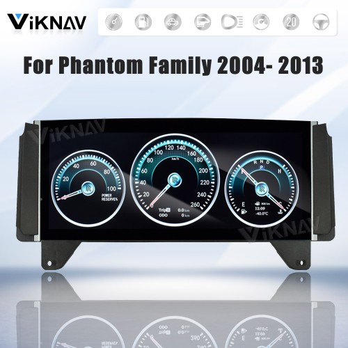 Viknav Digital Cluster Car Speedometer For Phantom Family 2004- 2013 Linux System Car Instrument Cluster Screen Instrument Replacement