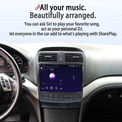 Viknav Android Car Stereo For Honda Accord Acura TSX 2004-2008 Car Radio Wireless Carplay Android Auto GPS Navigation Multimedia Player Head Unit 128GB
