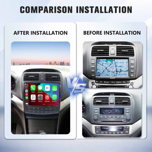 Viknav Android Car Stereo For Honda Accord Acura TSX 2004-2008 Car Radio Wireless Carplay Android Auto GPS Navigation Multimedia Player Head Unit 128GB