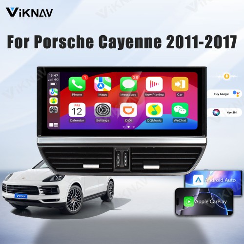 Android System 12.3 Inch Car Radio For Porsche Cayenne 2011-2017 Auto Stereo Wireless Carplay GPS Navigation Multimedia Player Touch Screen (128GB)