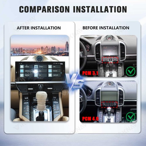 Android System 12.3 Inch Car Radio For Porsche Cayenne 2011-2017 Auto Stereo Wireless Carplay GPS Navigation Multimedia Player Touch Screen (128GB)