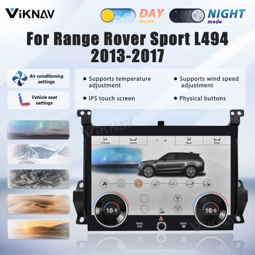 Viknav LCD 10.4 Inch AC Panel Touch Screen For Land Rover Range Rover Sport L494 2013-2017 Digital Display Air Conditioning Switch Climate Control Dashboard