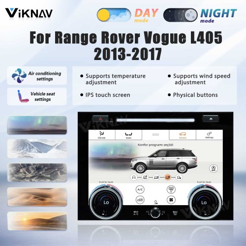 Viknav 10.4 Inch AC Panel Touch Screen For Land Rover Range Rover Vogue L405 2013-2017 Digital Display Air Conditioning Switch Climate Control Dashboard
