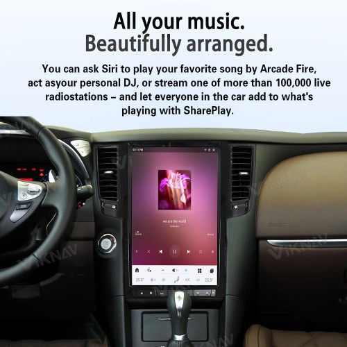 Viknav 14.4 Inch Car Radio For Infiniti FX35 2009-2013 Multimedia Player GPS Carplay 4G WIFI Head Unit Stereo Receiver