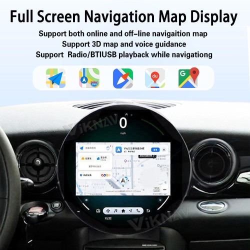 Viknav 11.7 Inch Android  For BMW Mini Cooper R56 R60 2007-2016 Car Radio Multimedia Player Auto Stereo Video GPS navigation Head Unit