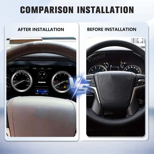 Viknav Car Instrument Panel 12.3 Inch For Toyota Prado 2010-2019 LCD Meter Linux System Digital Speedometer Dashboard Screen