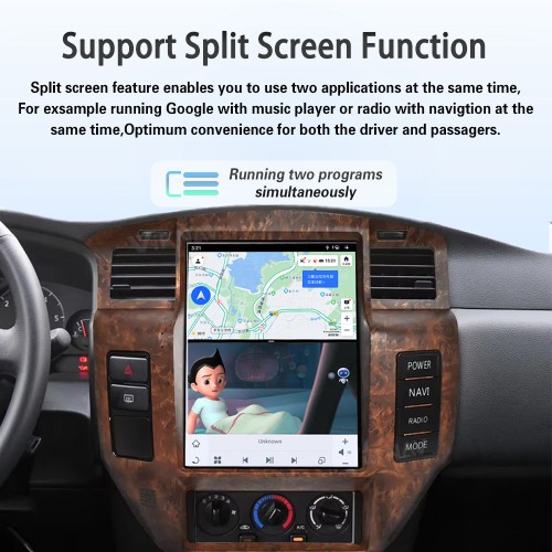 Viknav 12.1" Touch Screen Car Radio For Nissan Patrol Y61 ( 2004 - 2019 ) Multimedia Player Android Auto GPS Navigation Wireless Carplay