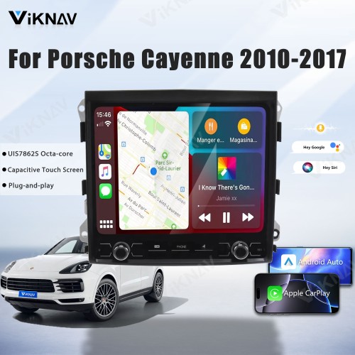 8.8 Inch Car Radio For Porsche Cayenne 2010-2017 Android System Auto Stereo Wireless Carplay GPS Navigation Multimedia Player Touch Screen Head Unit (128GB)