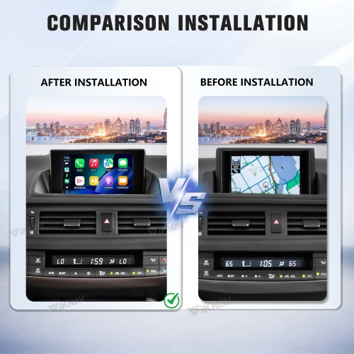 Viknav Linux Interface Box for Lexus CT 2014 -2022 Wireless CarPlay Decoder Android Auto GPS Navigation Original Car Radio Screen