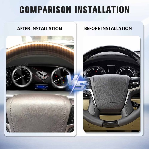 Viknav Car Instrument Panel 12.3 Inch For Toyota Land Cruiser 2008- 2019 LCD Meter Linux System Digital Speedometer Dashboard Screen