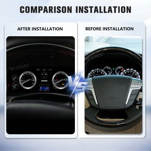 Viknav Car Instrument Panel 12.3 Inch For Toyota Alphard 2008-2014 LCD Meter Linux System Digital Speedometer Dashboard Screen