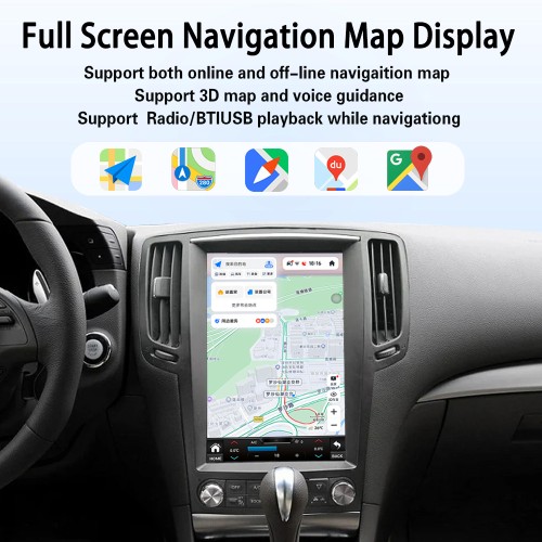 Viknav 12.1 inch Android Car Stereo for Infiniti G25/G35/G37/Q60/Q60S 2004-2013 Wireless CarPlay & Android Auto GPS Navigation Multimedia Player
