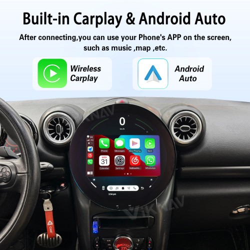 Viknav 11.7 Inch Android For BMW Mini F56 F60 R56 R60 2004-2023 Car Radio Multimedia Player Auto Stereo Video GPS navigation Head Unit