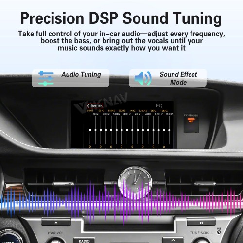 Viknav Linux Interface Box for Lexus ES 2015-2022 Wireless CarPlay Android Decoder Auto GPS Navigation Original Car Radio Screen