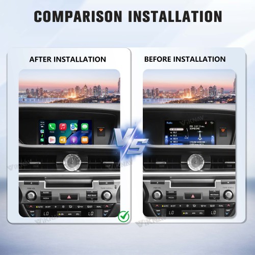 Viknav Linux Interface Box for Lexus ES 2015-2022 Wireless CarPlay Android Decoder Auto GPS Navigation Original Car Radio Screen