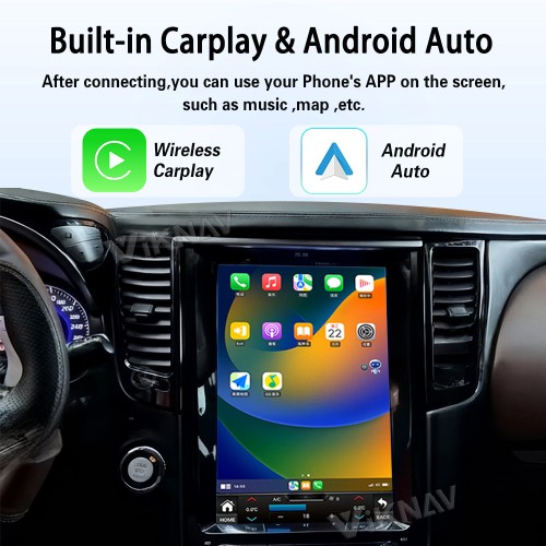 Viknav Android 12.1 inch Car Stereo for Infiniti FX35 2003-2008 Wireless CarPlay & Android Auto GPS Navigation Head Unit