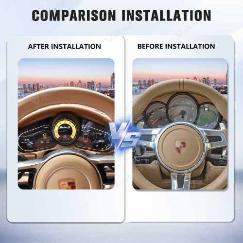 Viknav Linux 12.3 Inch Digital Cluster Dashboard Speedometer Panel For Porsche Panamera 2010-2016 Virtual Digital Instrument Cluster Cockpit