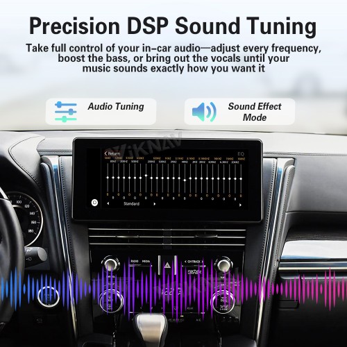 Viknav Linux Interface Box for Lexus LM 2020-2022 Wireless CarPlay Decoder Android Auto GPS Navigation Original Car Radio Screen