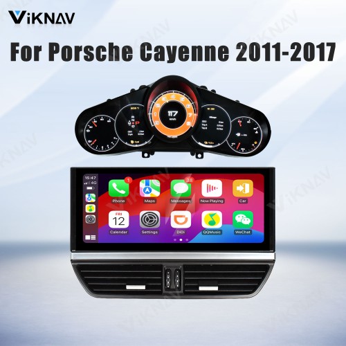 Android System Car Radio For Porsche Cayenne 2011-2017 Auto Stereo Wireless Carplay GPS Navigation Multimedia Player 128GB Touch Screen With 12.3 Inch LCD Digital Cluster