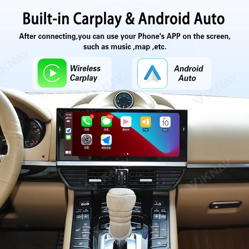 Android System Car Radio For Porsche Cayenne 2011-2017 Auto Stereo Wireless Carplay GPS Navigation Multimedia Player 128GB Touch Screen With 12.3 Inch LCD Digital Cluster
