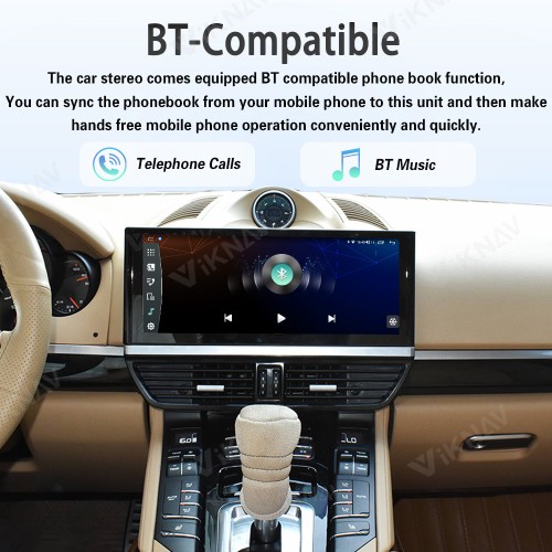 Android System Car Radio For Porsche Cayenne 2011-2017 Auto Stereo Wireless Carplay GPS Navigation Multimedia Player 128GB Touch Screen With 12.3 Inch LCD Digital Cluster