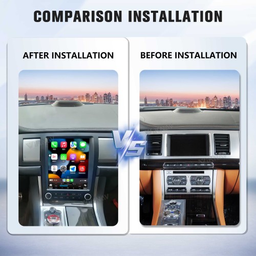 Viknav Android Head Unit for Jaguar XF 2008-2015 Wireless CarPlay & Android Auto GPS Navigation Stereo