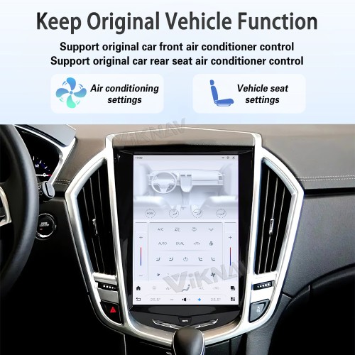 Viknav Android 10.5 inch Car Stereo for Cadillac ATS CTS SRX Escalade 2013-2018 Wireless CarPlay & Android Auto GPS Navigation Head Unit