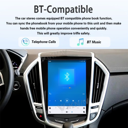 Viknav Android 10.5 inch Car Stereo for Cadillac ATS CTS SRX Escalade 2013-2018 Wireless CarPlay & Android Auto GPS Navigation Head Unit