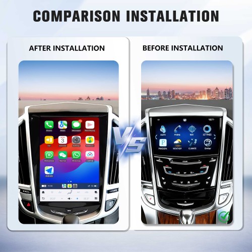 Viknav Android 10.5 inch Car Stereo for Cadillac ATS CTS SRX Escalade 2013-2018 Wireless CarPlay & Android Auto GPS Navigation Head Unit