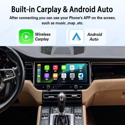 Android System Car Radio For Porsche Macan 2013-2017 Auto Stereo Wireless Carplay GPS Navigation Multimedia Player 128GB Touch Screen With 12.3 Inch LCD Digital Cluster