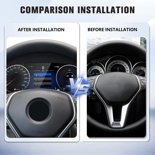 Viknav 12.3 Inch Digital Cluster Car Speedometer For Mercedes Benz GLK 2013-2015 Linux System Car Instrument Cluster Screen Instrument Replacement (NTG4.5)