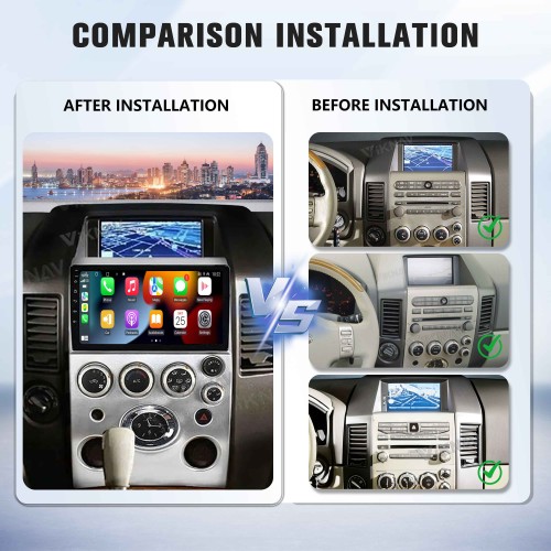 Viknav 9 inch Car Stereo for Infiniti QX56 2004-2009 2Din Head Unit Wireless CarPlay & Android Auto GPS Navigation Multimedia Player