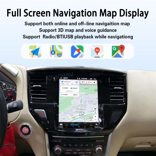 Viknav 10.4" Touch Screen Car Radio For Nissan-Pathfinder ( 2012 2013 2014 2015 2016 2017 2018 2019 ) Multimedia Player Android Auto GPS Navigation Wireless Carplay (128GB)