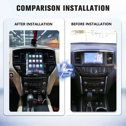 Viknav 10.4" Touch Screen Car Radio For Nissan-Pathfinder ( 2012 2013 2014 2015 2016 2017 2018 2019 ) Multimedia Player Android Auto GPS Navigation Wireless Carplay (128GB)