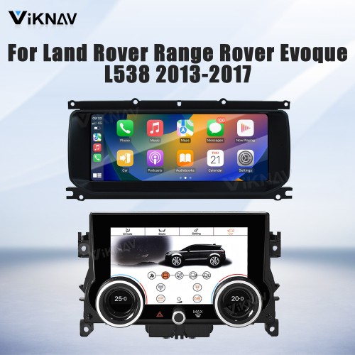 Viknav 10.25 inch Android Radio and AC Panel For Land Rover Range Rover Evoque L538 2013-2017 Multimedia Player GPS Navigation Stereo Wireless Carplay Android Auto Touch Screen