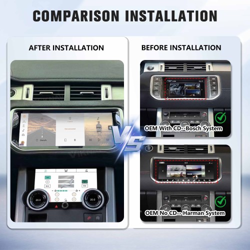 Viknav 10.25 inch Android Radio For Land Rover Range Rover Evoque L538 2013-2017 Multimedia Player GPS Navigation Stereo Wireless Carplay Android Auto Touch Screen