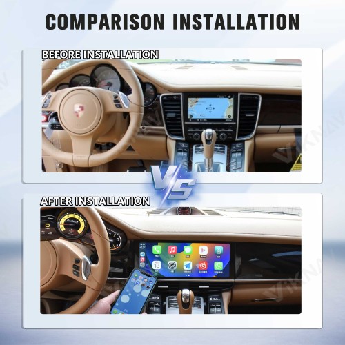 Android System Car Radio For Porsche Panamera 2011-2017 Auto Stereo Wireless Carplay GPS Navigation Multimedia Player 128GB Touch Screen With 12.3 Inch LCD Digital Cluster