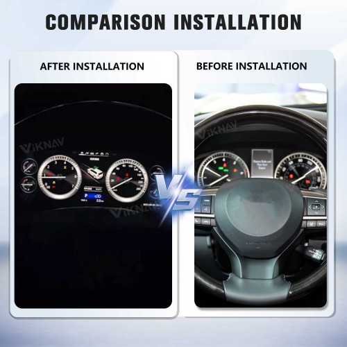 Viknav Car Instrument Panel 12.3 Inch For Lexus LX570 2007-2017 LCD Meter Linux System Digital Speedometer Dashboard Screen