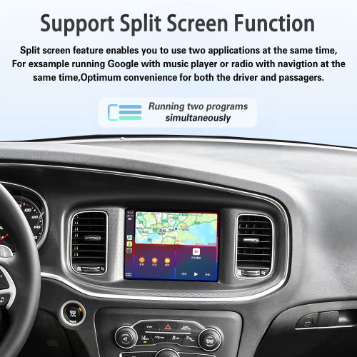 Viknav Car Radio Stereo For Dodge Ram Charger/Challenger 2015-2019 Multimedia Video Player GPS Navigation BT Carplay Head Unit(128GB)