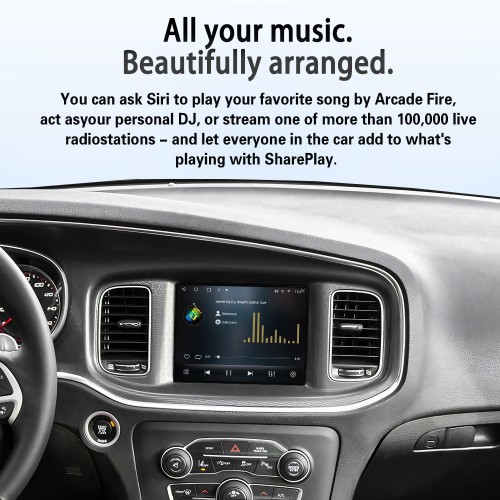 Viknav Car Radio Stereo For Dodge Ram Charger/Challenger 2015-2019 Multimedia Video Player GPS Navigation BT Carplay Head Unit(128GB)