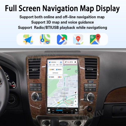 Viknav Android 12.1 inch Car Stereo for Infiniti QX56/Nissan Armada 2004-2010 Wireless CarPlay & Android Auto GPS Navigation Head Unit