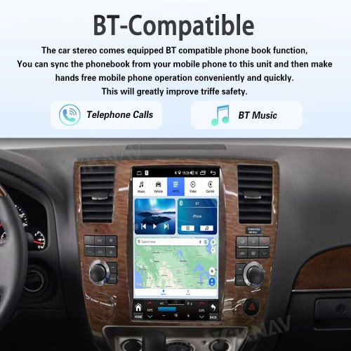 Viknav Android 12.1 inch Car Stereo for Infiniti QX56/Nissan Armada 2004-2010 Wireless CarPlay & Android Auto GPS Navigation Head Unit