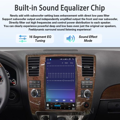 Viknav Android 12.1 inch Car Stereo for Infiniti QX56/Nissan Armada 2004-2010 Wireless CarPlay & Android Auto GPS Navigation Head Unit