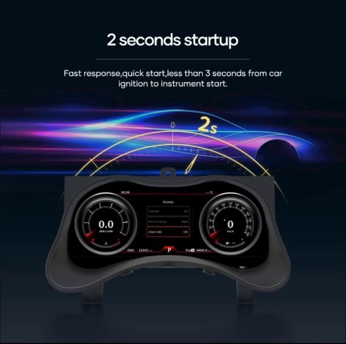 Viknav 12.3 Inch LCD Digital Cluster Car Speedometer For Infiniti Q70 2013-2019 Linux System Car Instrument Cluster Screen Instrument Replacement