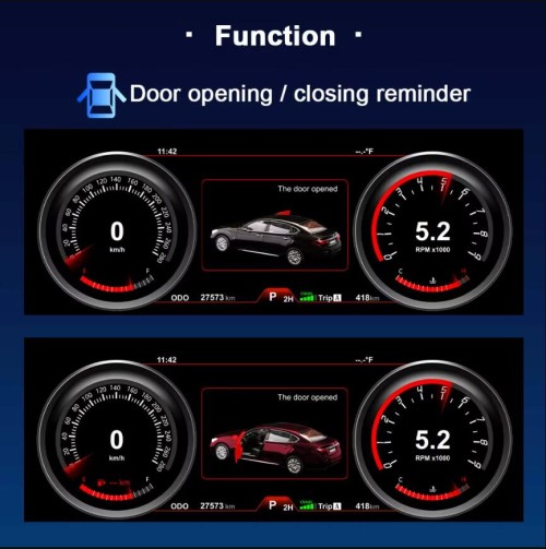 Viknav 12.3 Inch LCD Digital Cluster Car Speedometer For Infiniti Q70 2013-2019 Linux System Car Instrument Cluster Screen Instrument Replacement