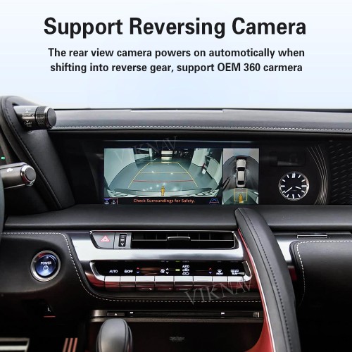 Viknav Linux Interface Box for Lexus LC500 2018-2020 Wireless CarPlay Decoder Android Auto GPS Navigation Original Car Radio Screen