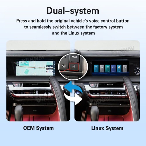 Viknav Linux Interface Box for Lexus LC500 2018-2020 Wireless CarPlay Decoder Android Auto GPS Navigation Original Car Radio Screen