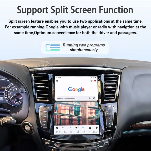 Viknav 12.3 Inch Car Radio For Infiniti QX60 JX35 2011-2020 Multimedia Player GPS Carplay 4G WIFI Head Unit Stereo Receiver(128GB)