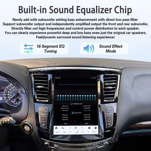 Viknav 12.3 Inch Car Radio For Infiniti QX60 JX35 2011-2020 Multimedia Player GPS Carplay 4G WIFI Head Unit Stereo Receiver(128GB)